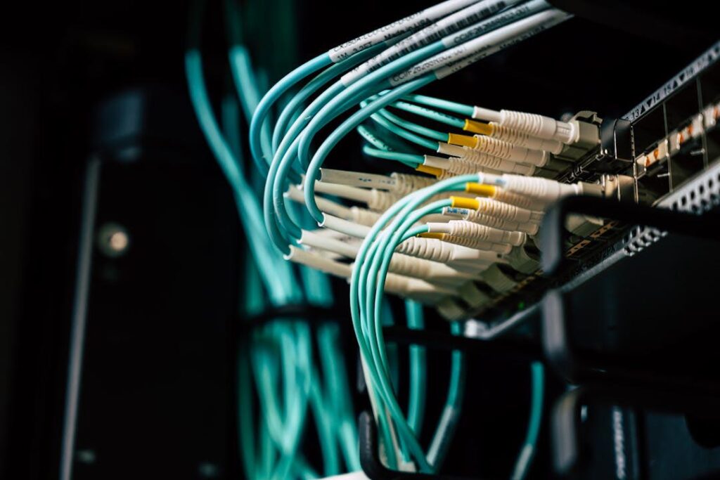 Glasfaserkabel zur Datenübertragung in die USA