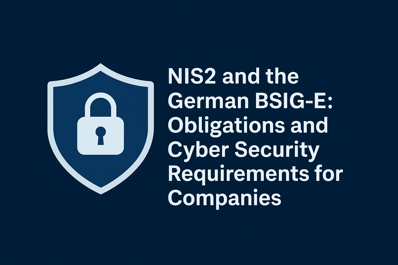Key Obligations under NIS2 and German BSIG-E