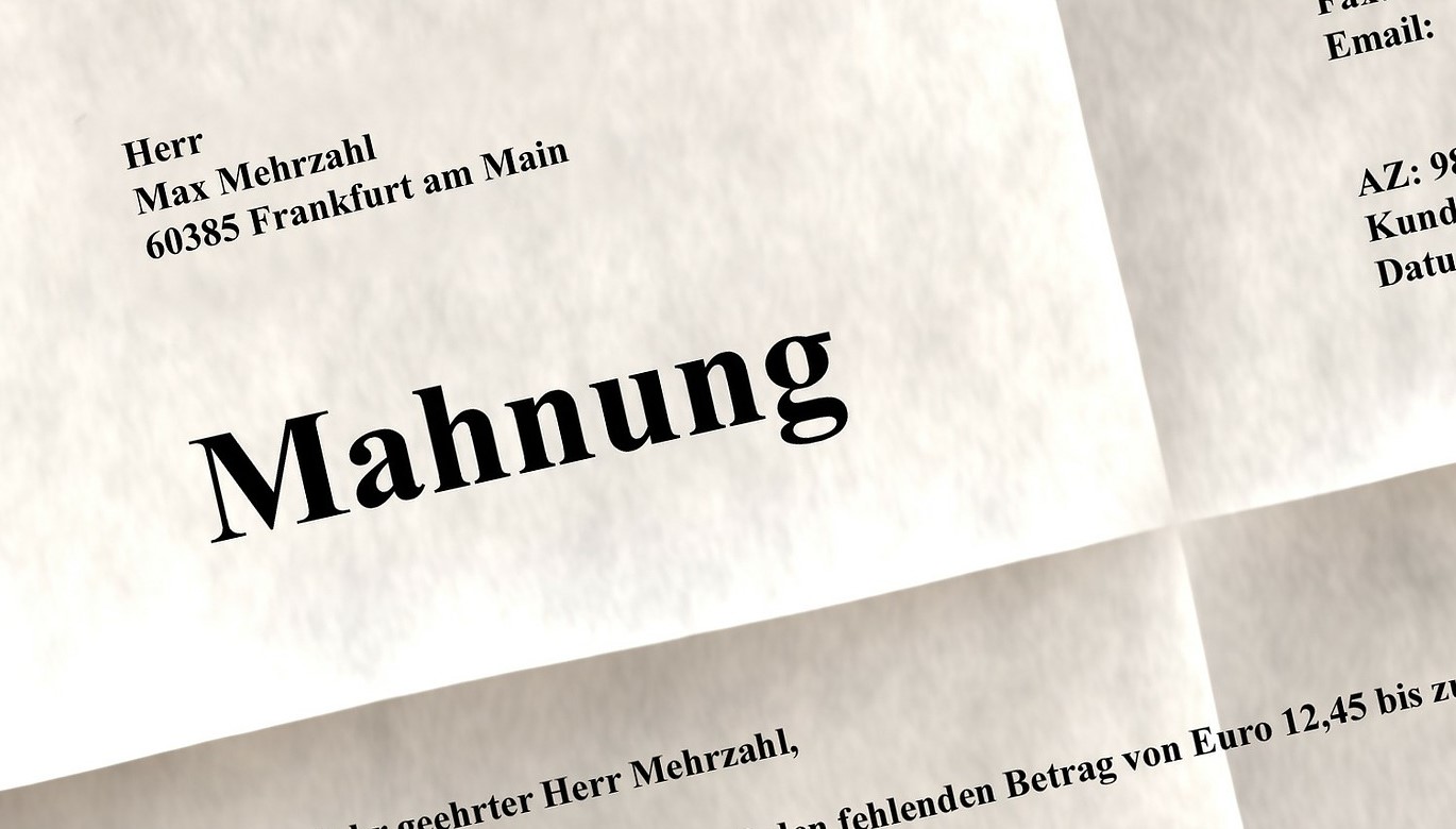 Brief, Mahnung: Zulässigkeit Abmahnung DSGVO-Verstoß