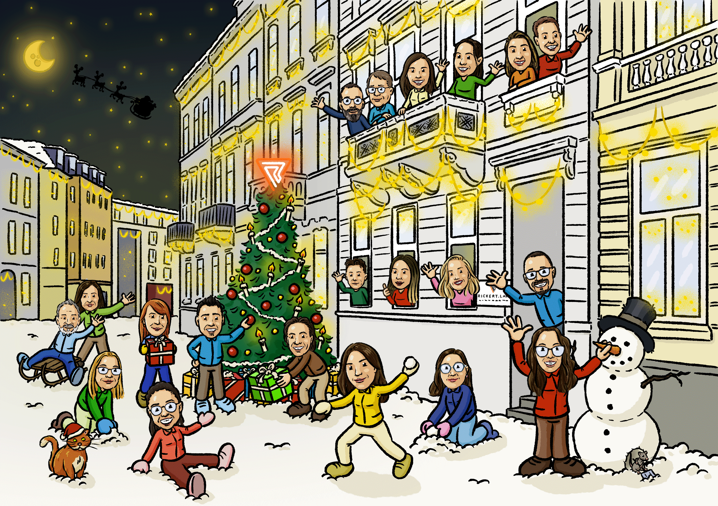 Animierter Weihnachtsgruß der Kanzlei Rickert in Bonn