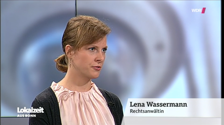 RAin Lena Wassermann in WDR Lokalzeit Bonn
