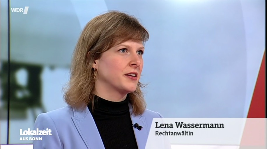 RAin Lena Wassermann in WDR Lokalzeit Bonn